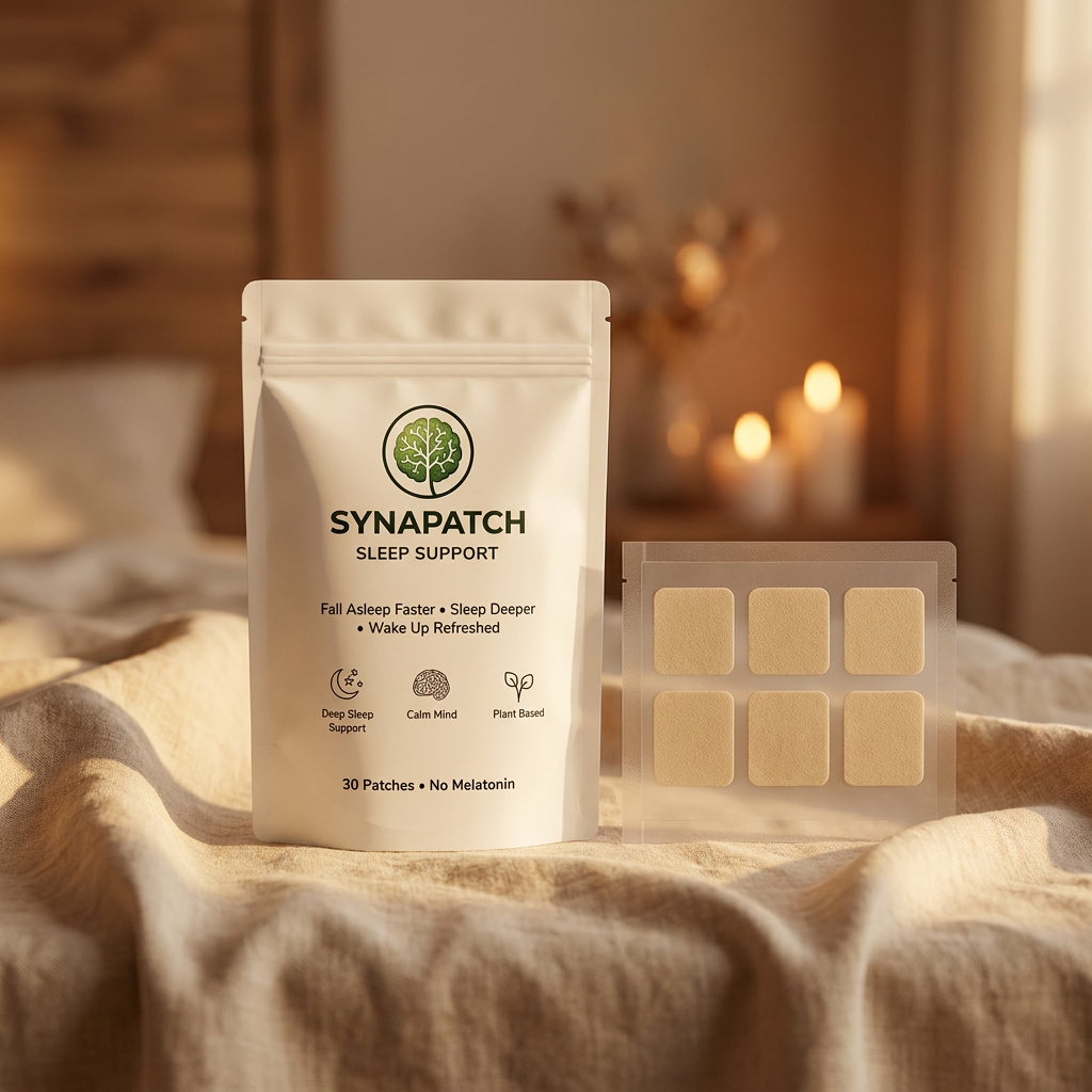Synapatch slaappleisters, warme sfeerfoto op linnen